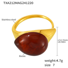 Teardrop Resin Necklace Earrings or Ring