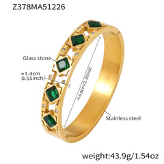 Faceted Accent and Cubic Zirconia Bangle Designs