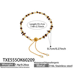 Natural Stone Bead Necklace or Bracelet
