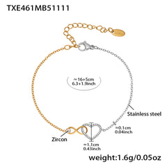 18K Gold-Plated Infinity Heart Necklace or Bracelet