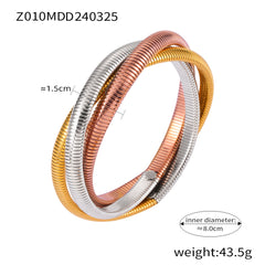 18K Gold-Plated Sculptural Flexible Cuff Bracelet
