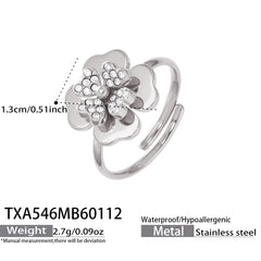 18K Gold-Plated Sculptural Clover Jewelry