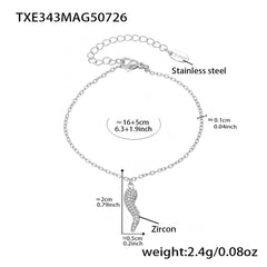 Bone & Chili Cubic Zirconia Necklace & Bracelet