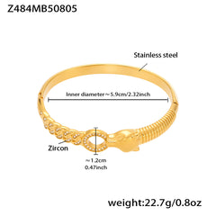 Cubic Zirconia Geometric Bangle Collection