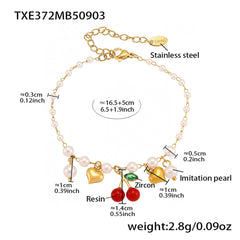 Pearl-Look Charm Necklace, Bracelet or Separate Pendant Pack