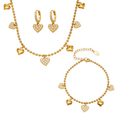 Heart Charm Necklace, Bracelet, Anklet or Earrings
