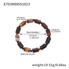 Natural Stone Stretch Bead Bracelet