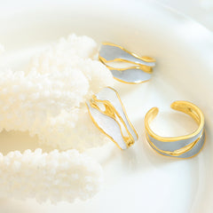Enamel Open Statement Ring