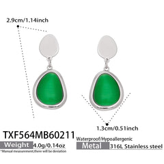 Color Cat-Eye Teardrop Jewelry