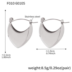 18K Gold-Plated Heart-Shaped Hoop Earrings