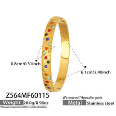 Cubic Zirconia Geometric Clasp Bangle Designs