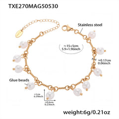 Pearl-Look Tassel Necklace or Bracelet