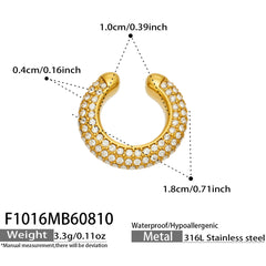 Color Cubic Zirconia Ear Cuff - Single