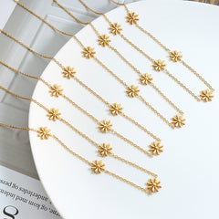 Gold-Tone Daisy Station Necklace