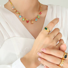 Multicolor Sparkle Necklace