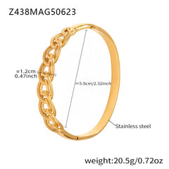 Cubic Zirconia Sculptural Bangle Bracelet