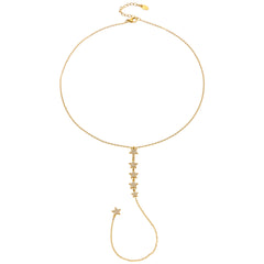 18K Gold-Plated Cubic Zirconia Star Y-Necklace