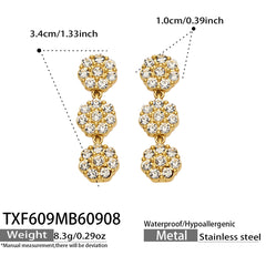 Color Cubic Zirconia Flower Station Jewelry