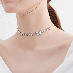 Marielle Pavé Butterfly Choker Necklace