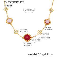 Faceted Glass Floral Necklace, Bracelet or Earrings