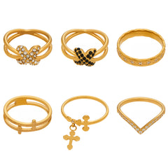 Cubic Zirconia V-Band and Charm Ring Designs