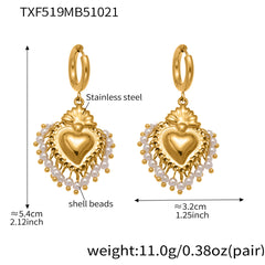 Heart and Bead Charm Necklace, Bracelet or Earrings