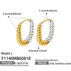 Twisted Rope Hoop Earrings