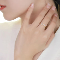 Nicolette Minimalist Pearl Adjustable Ring