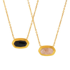 Glass & Stone Accent Pendant Necklaces