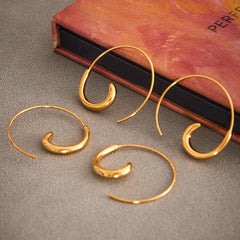 Minimal Curved Open Hoop Earrings