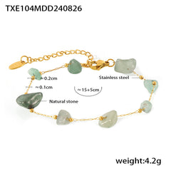 Green Natural Stone Chip Necklace or Bracelet