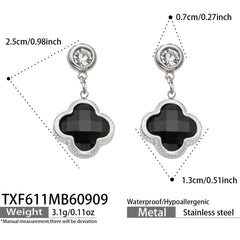 Color Glass Four-Petal Flower Jewelry