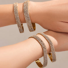 18K Gold-Plated Cubic Zirconia Bracelet or Clasp