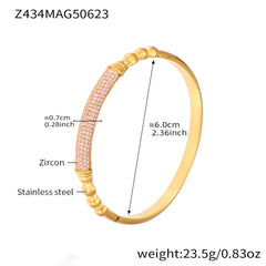 Cubic Zirconia Sculptural Bangle Bracelet