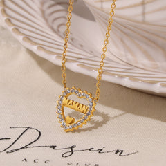 MAMA Heart Pendant or Layered Necklace