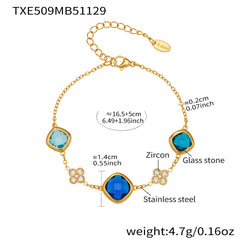 Faceted Glass Floral Necklace, Bracelet or Earrings