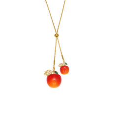 18K Gold-Plated Cherry Long Pendant Necklace