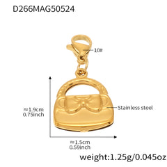Gold-Tone Cubic Zirconia Charm Bracelet or Anklet
