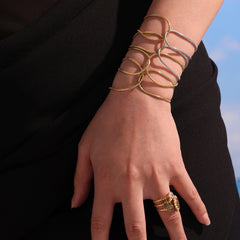 Knotted Double-Layer Snake Chain Bracelet