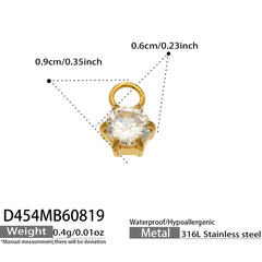 18K Gold-Plated Cubic Zirconia Pendant or Hoop Earrings