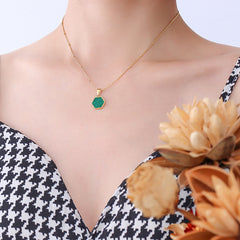 Geometric Shell & Acrylic Pendant Necklaces