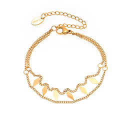 Layered Shimmer Chain Necklace and Bracelet