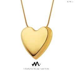 18K Gold-Plated Smooth Heart Pendant Necklace