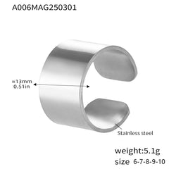 18K Gold-Plated Wide Open Band Ring