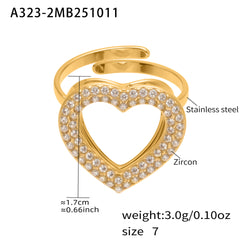 Cubic Zirconia Geometric Open Ring
