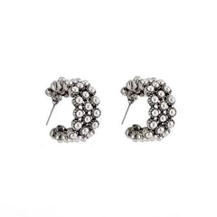 Camille Vintage-Inspired Pearl Hoop Earrings