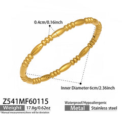 Enamel & Cubic Zirconia Stainless Steel Bangle Bracelets