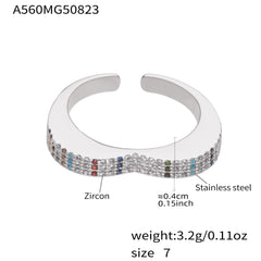 18K Gold-Plated Cubic Zirconia Open Band Rings