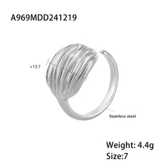 18K Gold-Plated Sculptural Open Ring