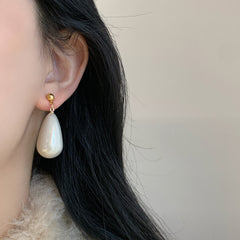 Nadine Pearl Teardrop Drop Earrings